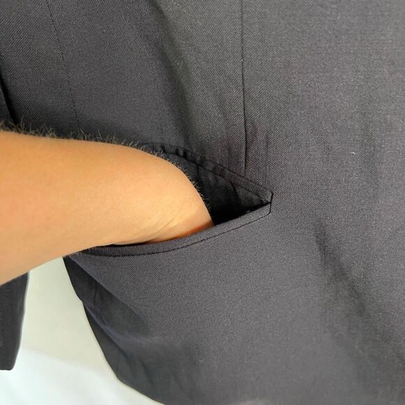 Giorgio Armani Pure Wool Black Single Breasted Suit Jacket Blazer ITALY Size 40S - Picture 6 of 12